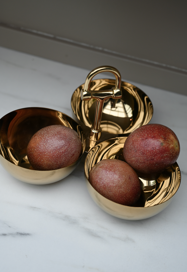 3 Set Nut Bowl Gold