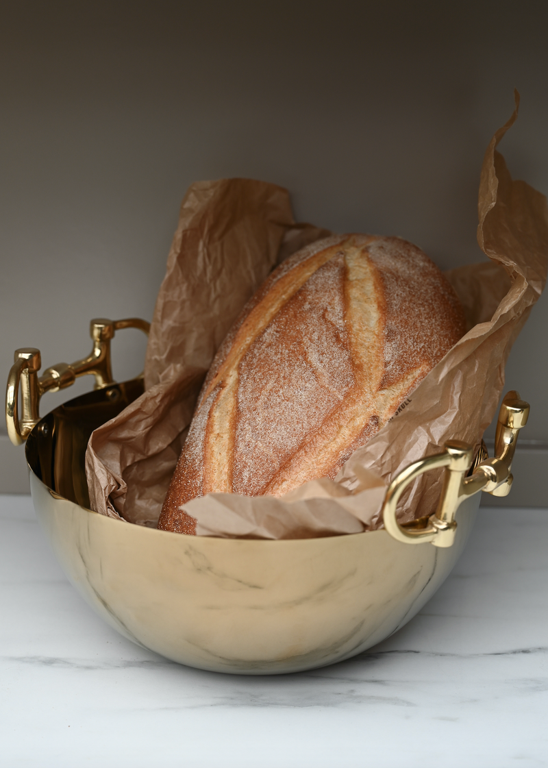 Snaffle Bit Serving Bowl M GOLD