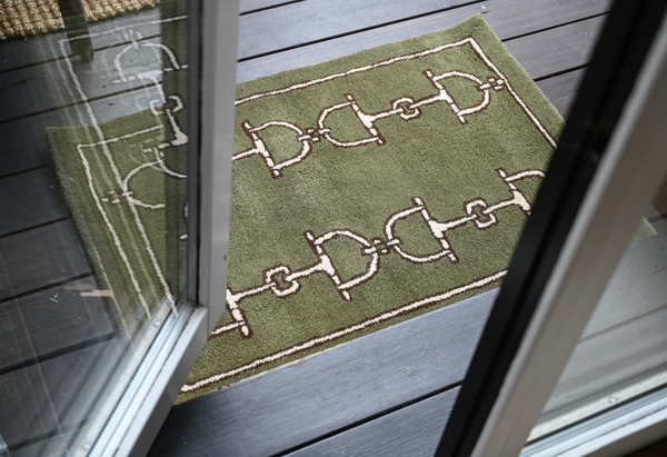 WOOL RUG Moss Green