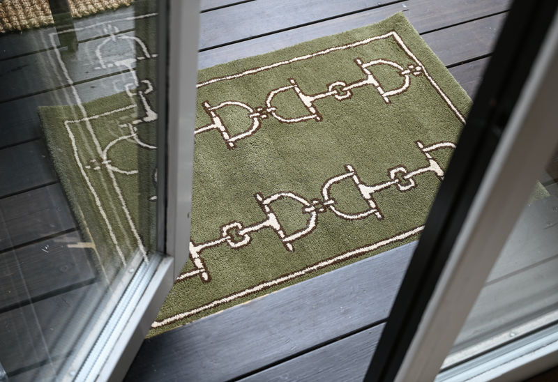 WOOL RUG Moss Green