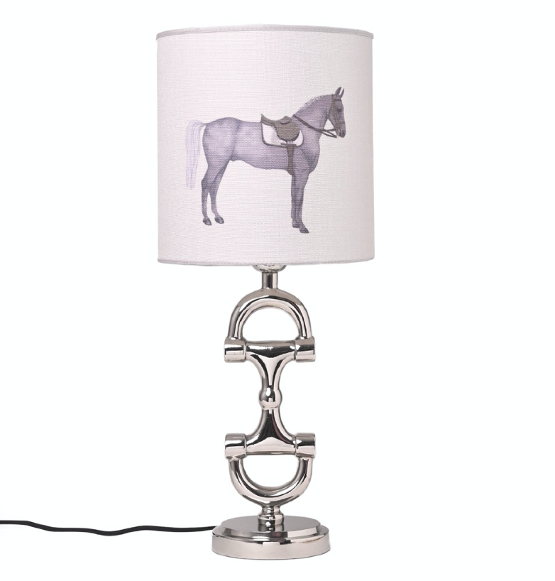 BIT Lamp stand Silver including Petit Horse Lampshade