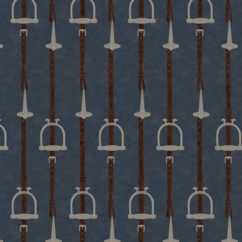 17-09-035-70 ADAMSBRO WALLPAPER STIRRUP NAVY