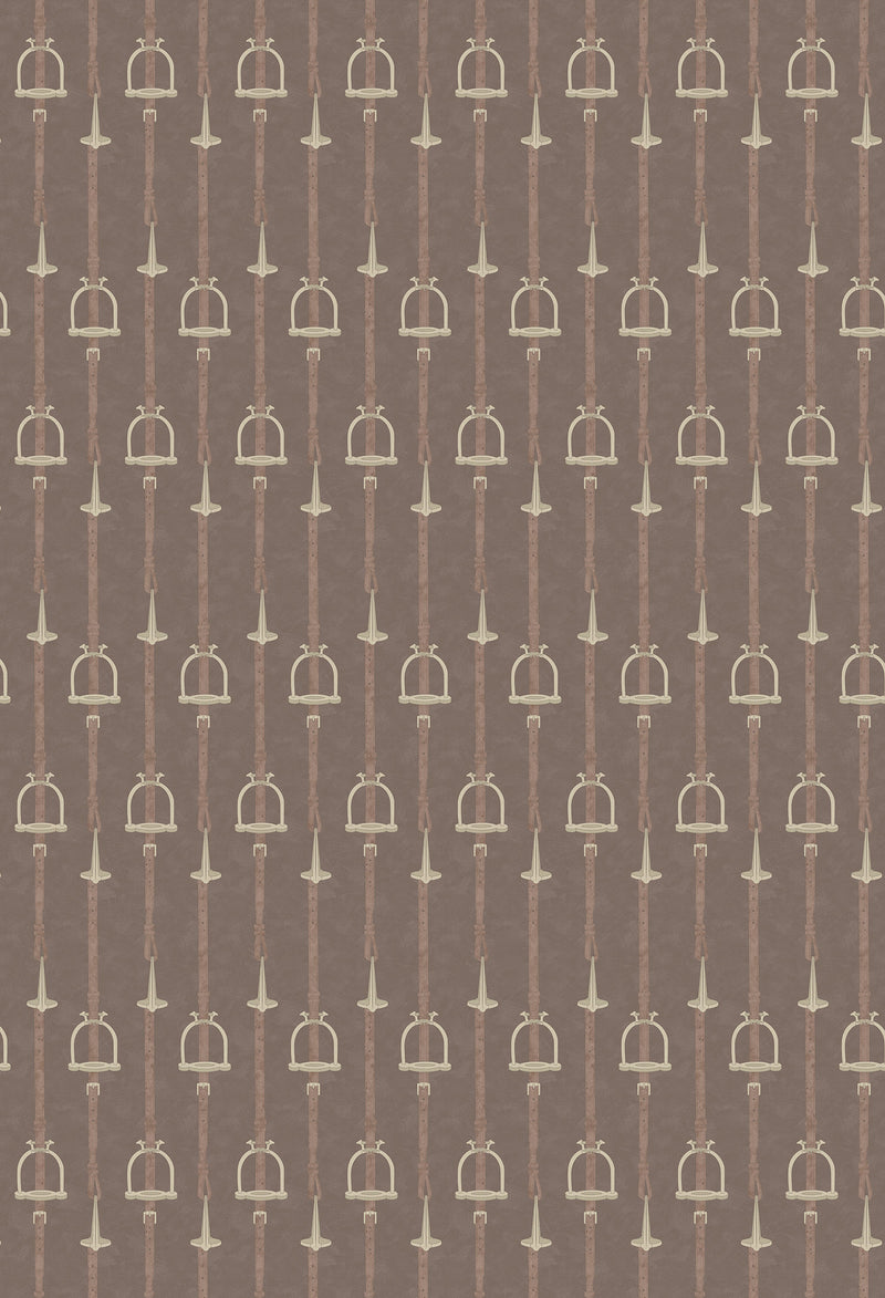 17-09-035-06 ADAMSBRO WALLPAPER STIRRUP BROWN