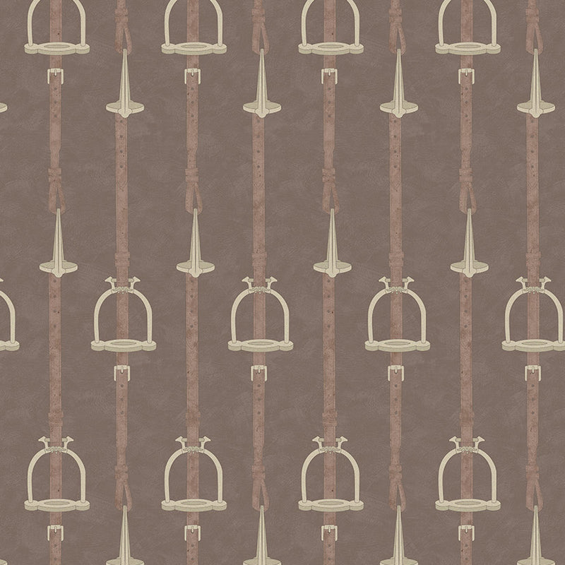 17-09-035-06 ADAMSBRO WALLPAPER STIRRUP BROWN