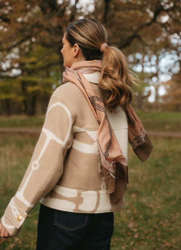 CASHMERE SCARF  HORSE PINK