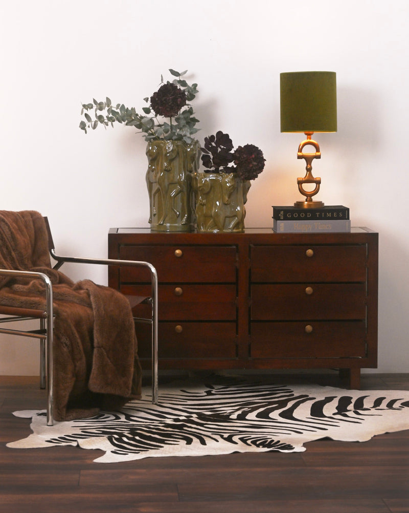 BIT Lamp stand Brass including Green lamp shade.