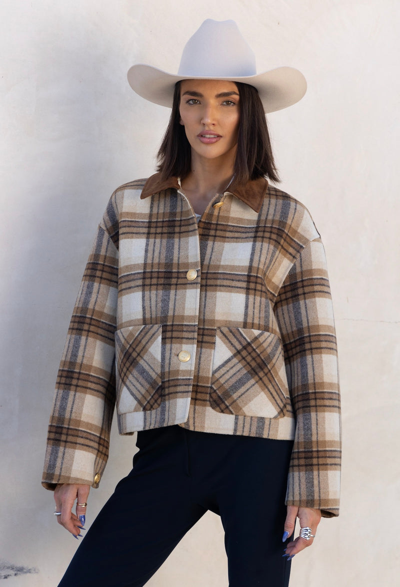 Exclusive  Checked Wool Jacket