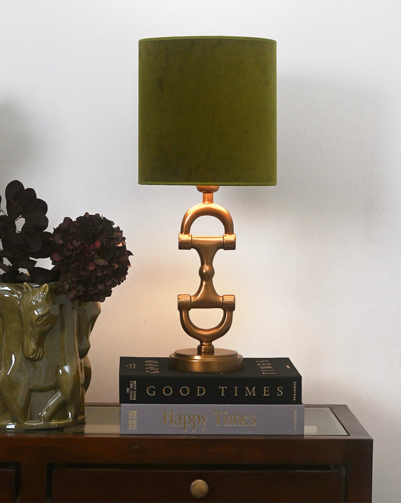 BIT Lamp stand Brass including Green lamp shade.