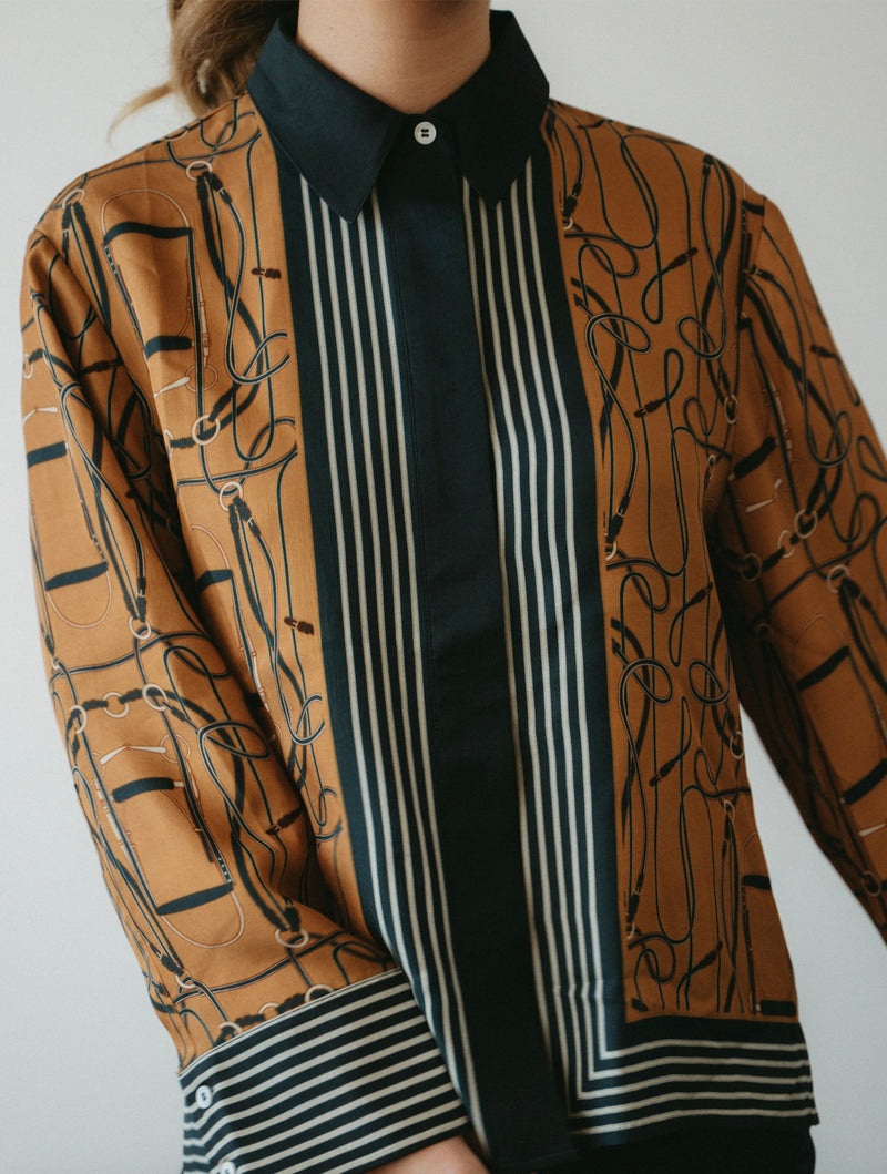 SATIN Shirt Heritage Stripe