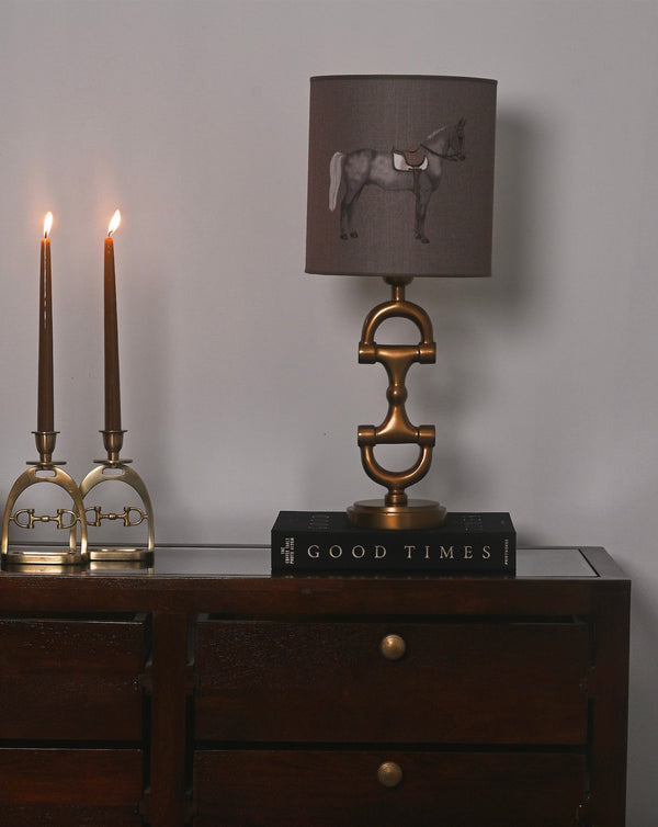 BIT Lamp stand Brass including Mud Petit Horse Lampshade