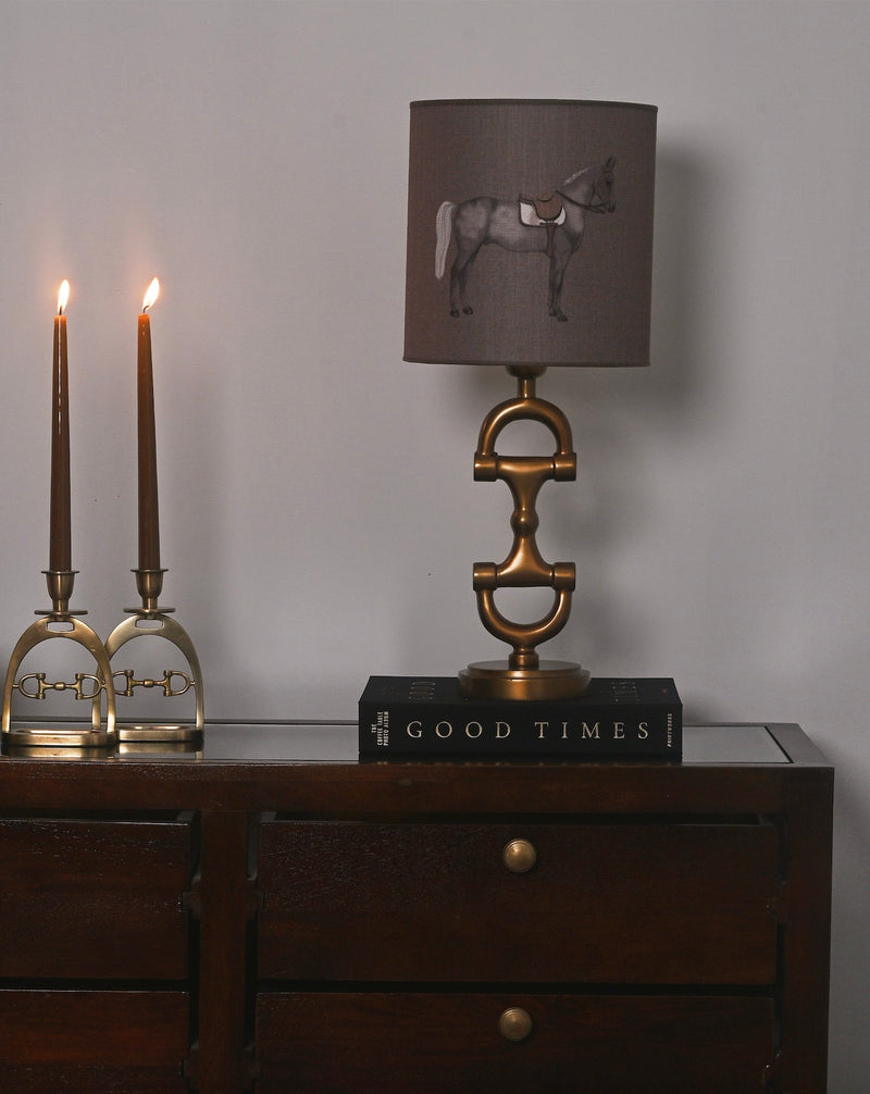 BIT Lamp stand Brass including Mud Petit Horse Lampshade