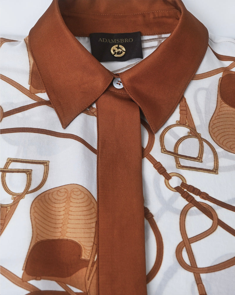 SATIN Shirt Saddle Rust