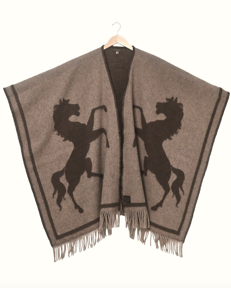 Poncho Horse Lambswool