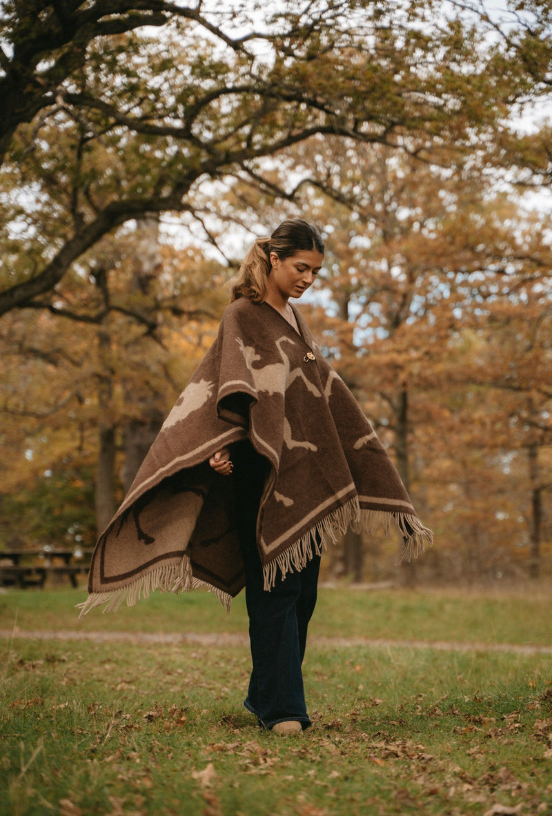Poncho Horse Lambswool