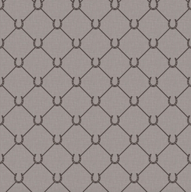 17-09-022-30 WALLPAPER New HORSE SHOE Taupe