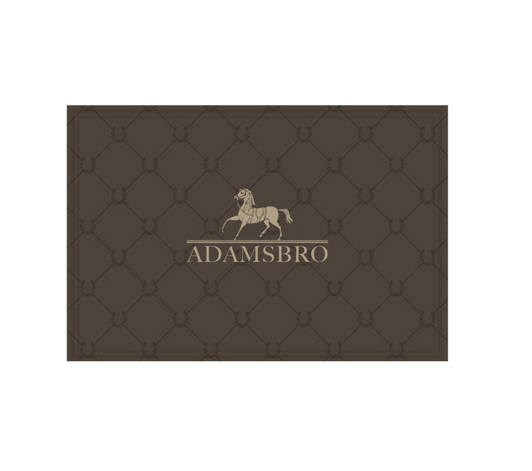 Giftcard with adamsbro Logo and horseshoe pattern