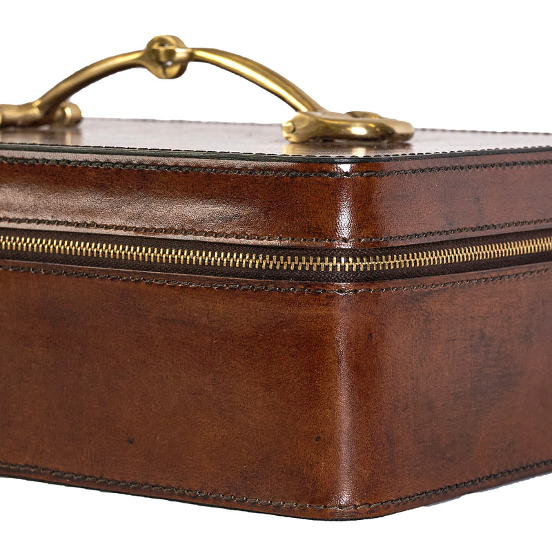 Leather Jewellery Box/ Toiletry Bag Burgundy – Adamsbro International