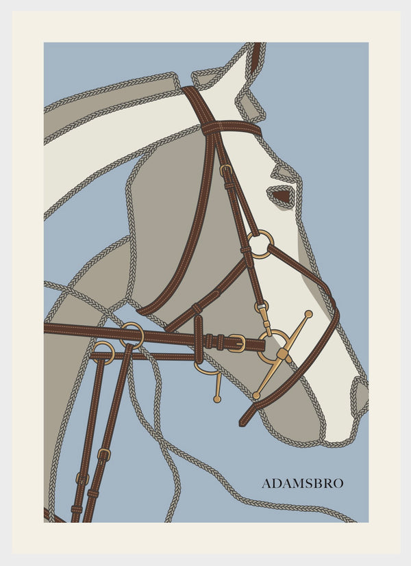 POSTER Heritage HORSE Blue