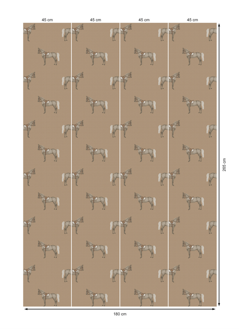 17-09-007-20 Wallpaper Petit Horse Caramel