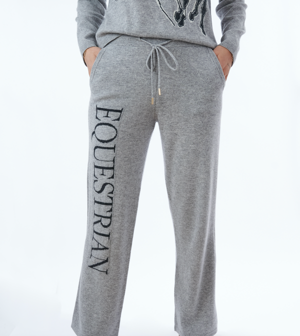 ADAMSBRO CASHMERE EQUESTRIAN PANT GREY MEDIUM